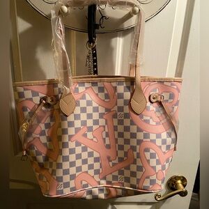 Stylish ladies large monogram Tote Bag / pouch